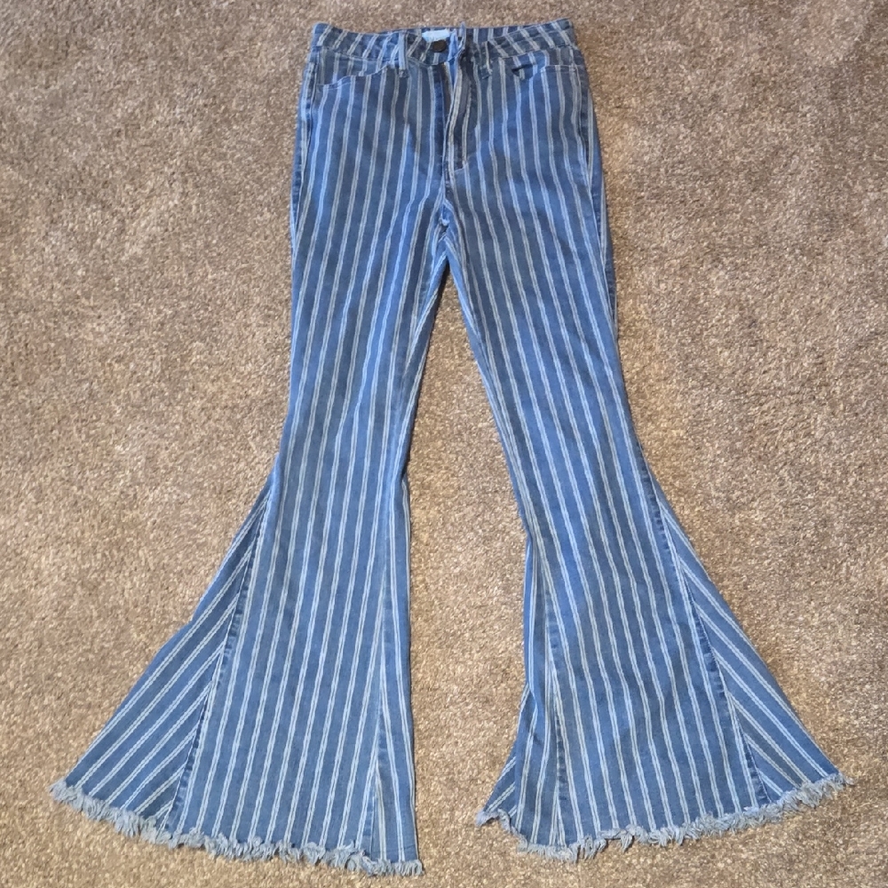 Striped Flare Jeans
